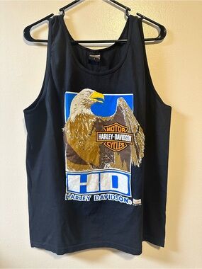 Harley-Davidson Men's Sleeveless Shirt American Eagle Graphics Size Large